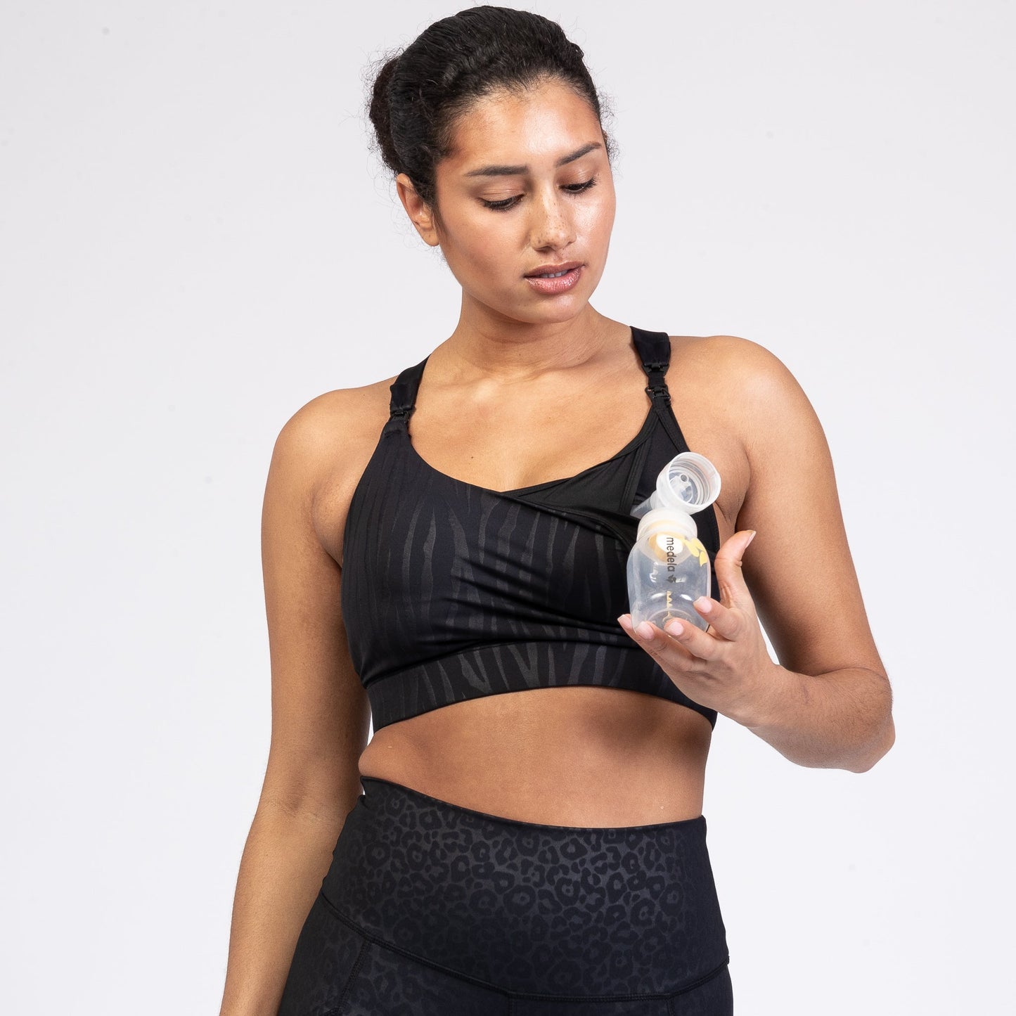 Venice 3 Ultimate Support Full Coverage Nursing & Pumping Sports Bra (Black Tiger)