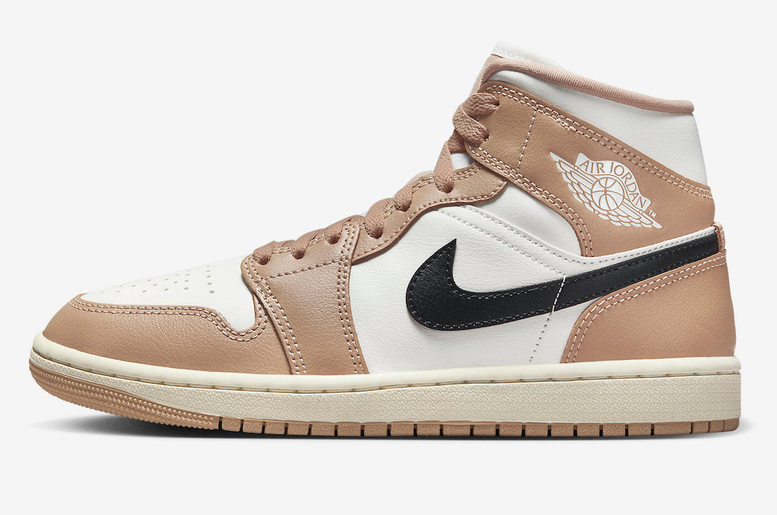 WMNS AIR JORDAN 1 MID DESERT SAIL / SIZE 6.5W (5M) / NEW