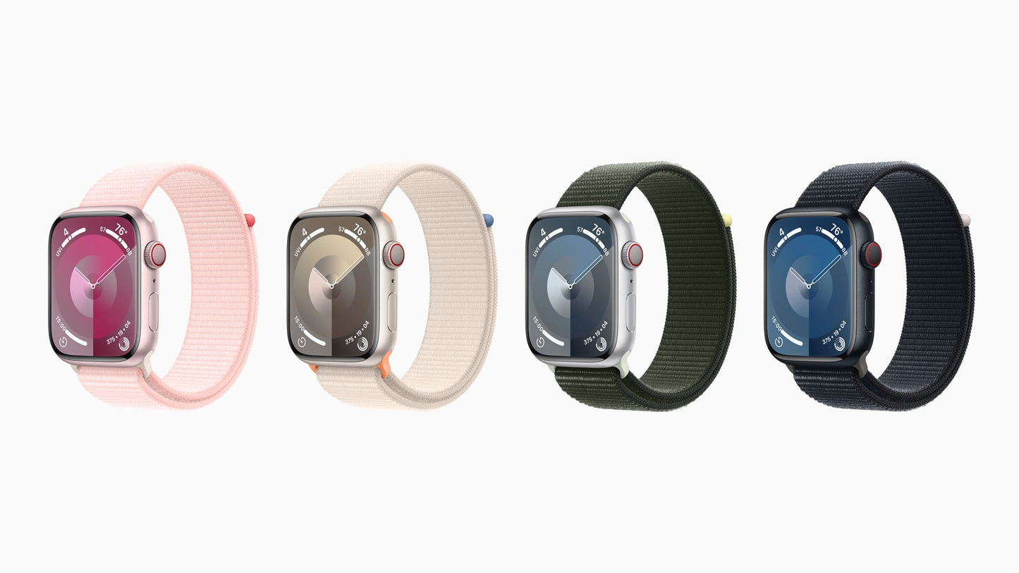 Apple Watch Series 9 (2023) – 41mm GPS Wi-Fi – Aluminum Case with Sport Band