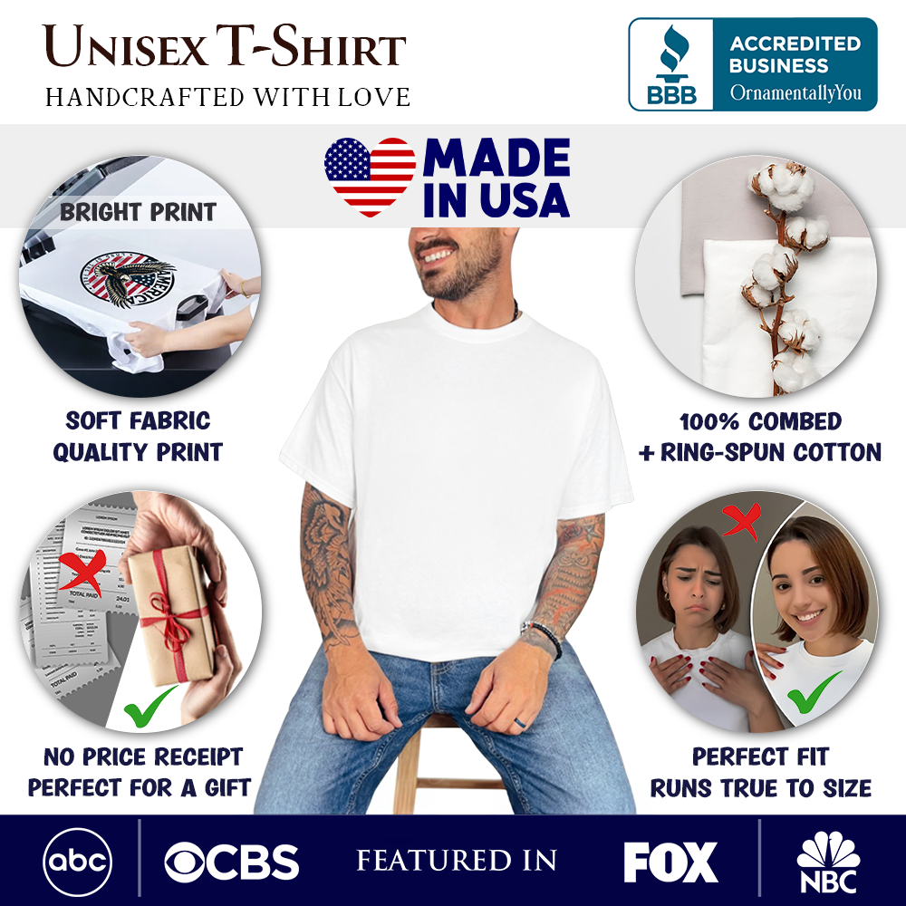 5 Things You Don’t Mess With Dad T-Shirt, Black and White Patriotic Father Tee with Bold Statemen