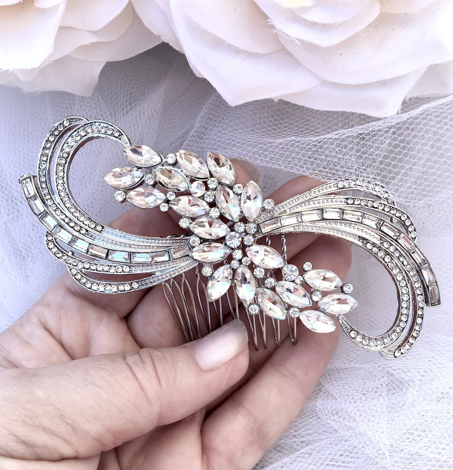 "Aurora" - Austrian Crystal Bridal Hair Comb
