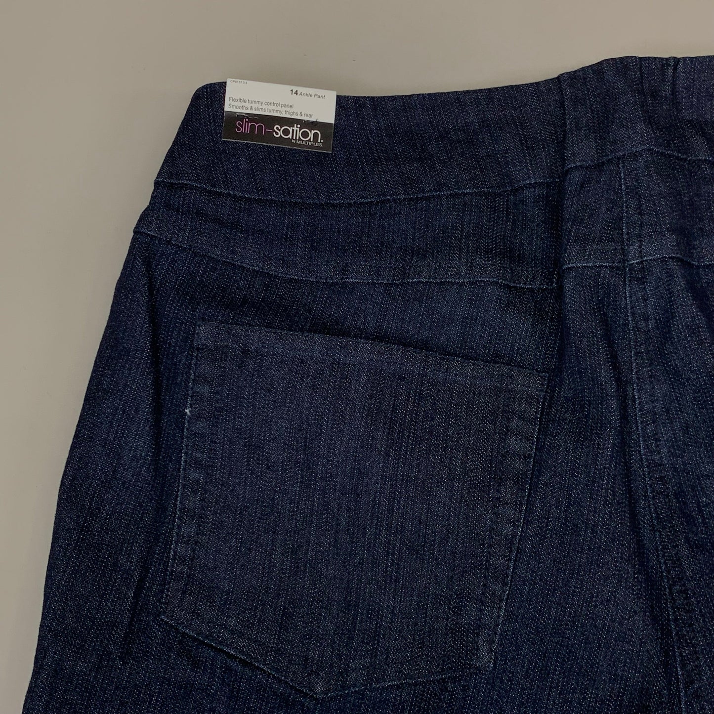 MULTIPLES Ankle Pants Petite Women's Sz 14 Denim M2623P