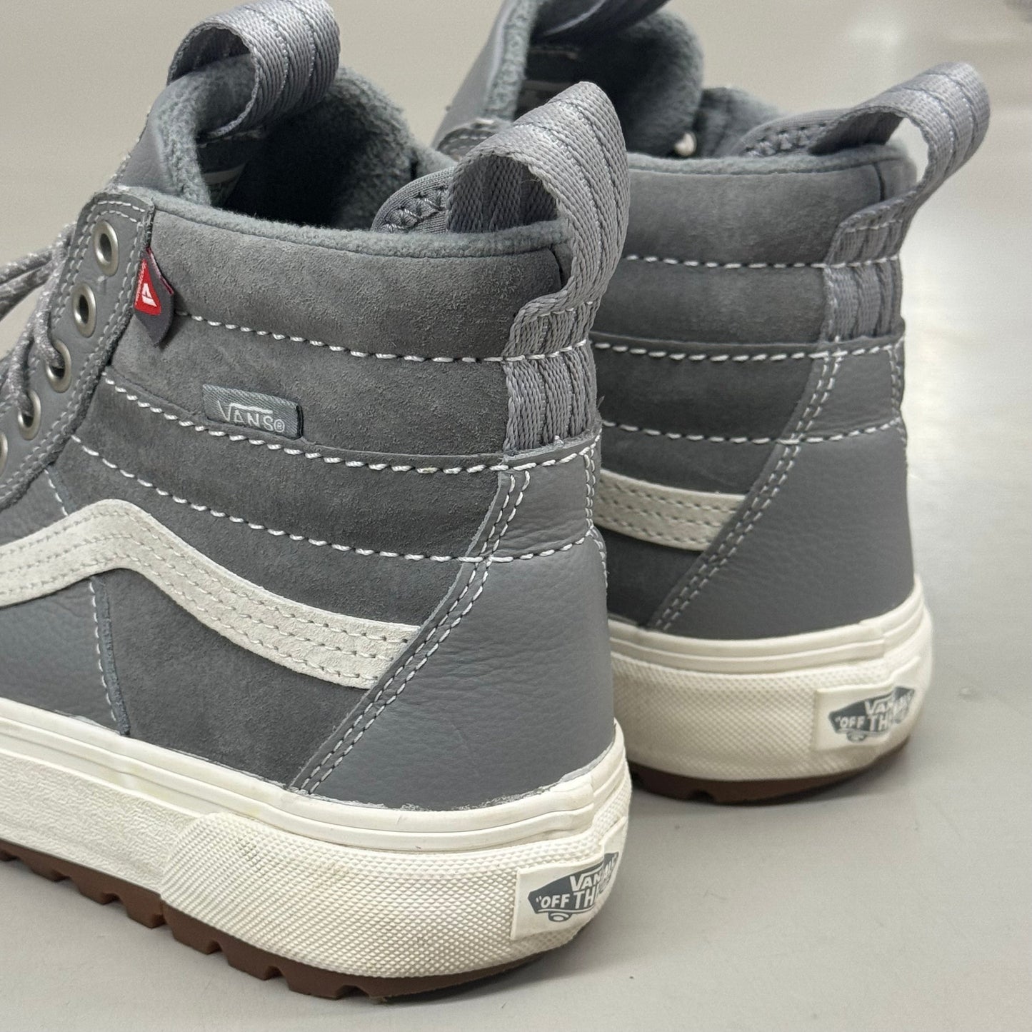 VANS Skate SK8Hi Canvas Shoes Men's Sz 5.5 Women's Sz 7 Grey/White (Pre-Owned)