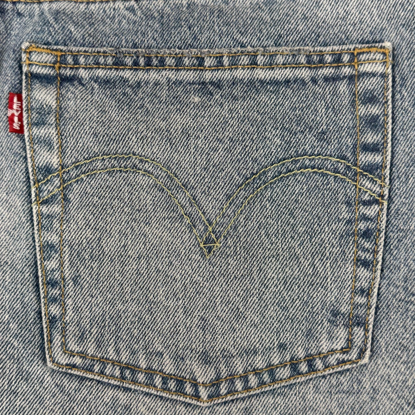 LEVIS 501 Original Fit High Rise Shorts Medium Wash Women's Sz 33 Mega Vibe Blue