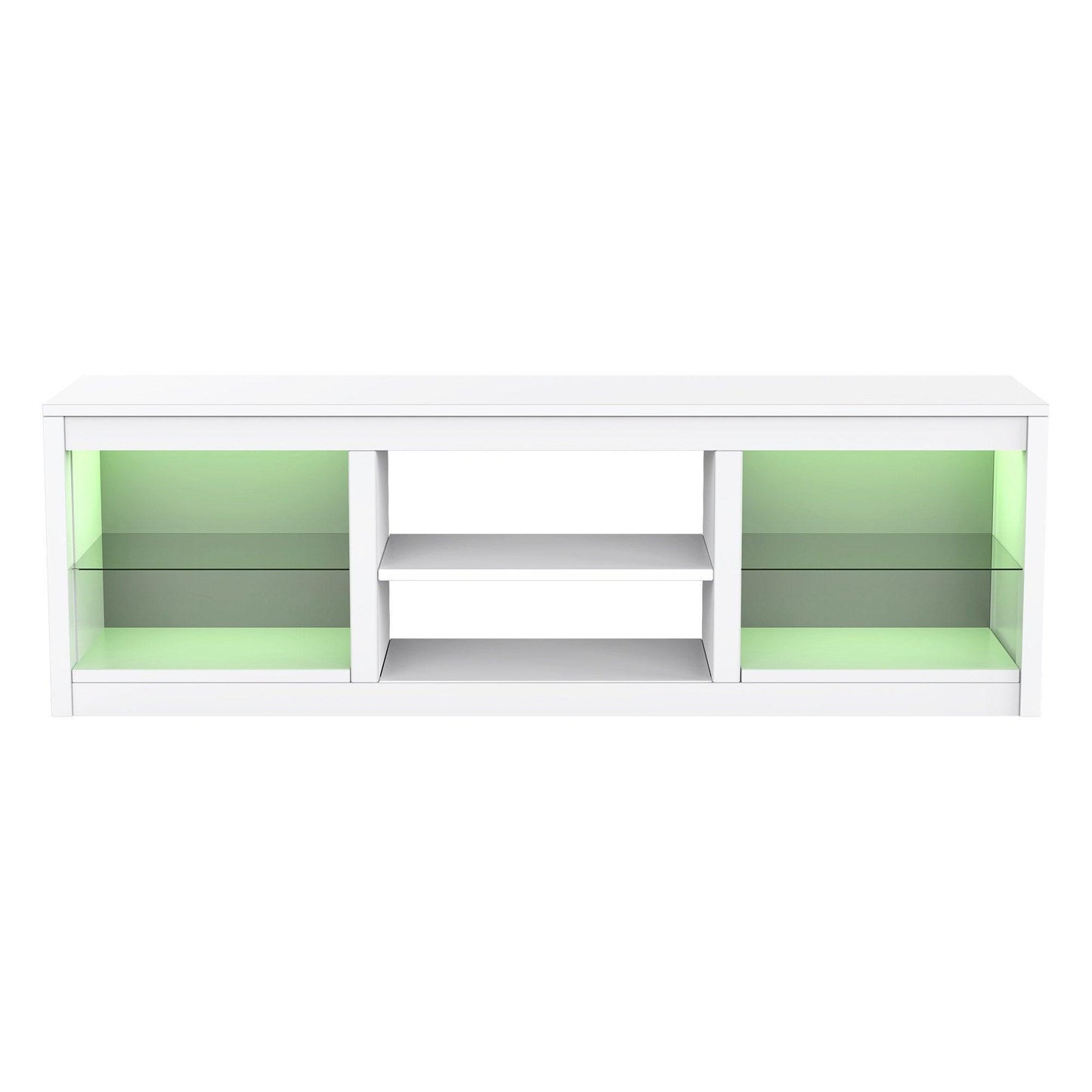 Modern 66" LED TV Stand with 23" Electric Fireplace for Living Room