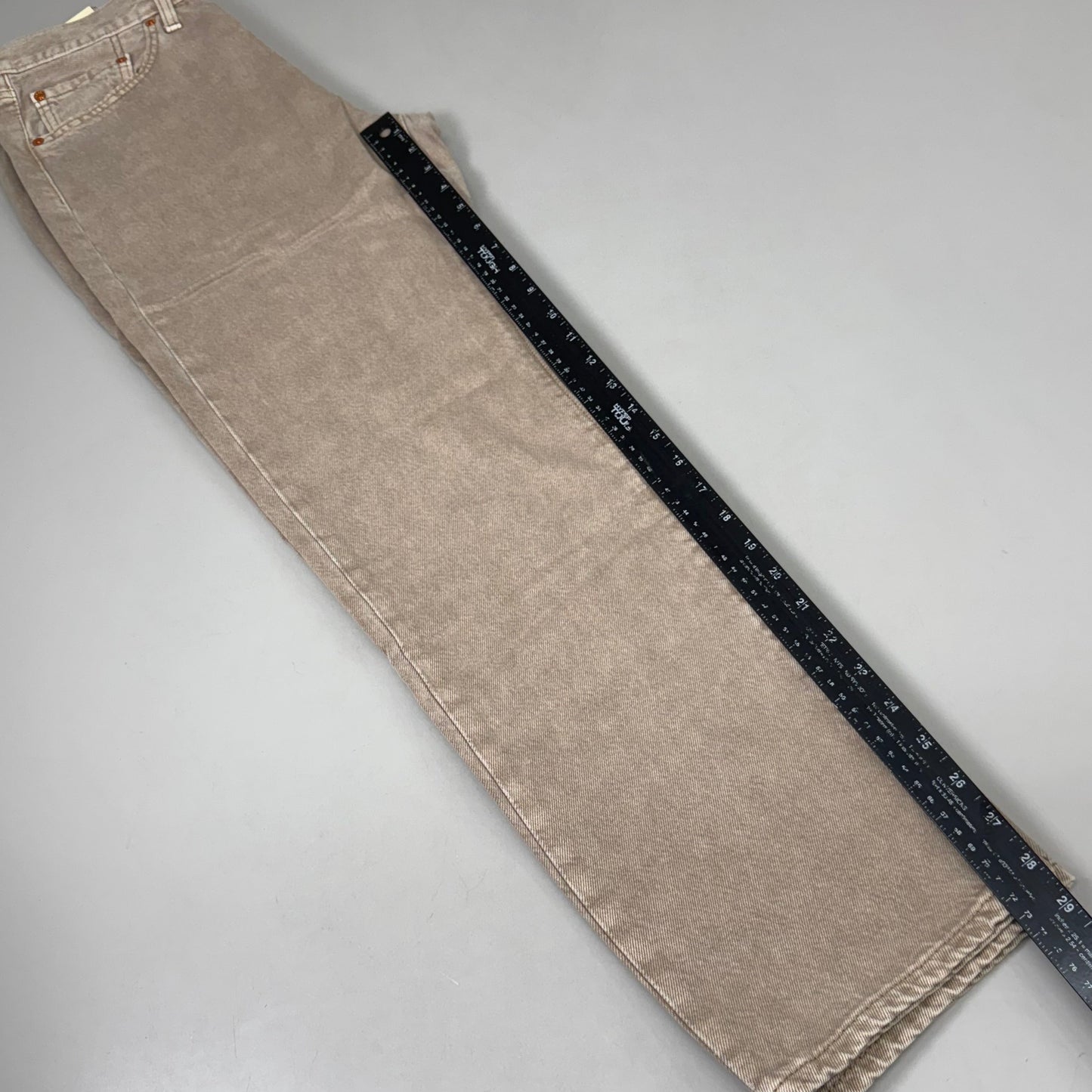 LEVIS 501 Original High Rise Straight Leg Jeans Women's Sz 30x30 Tan 125010525