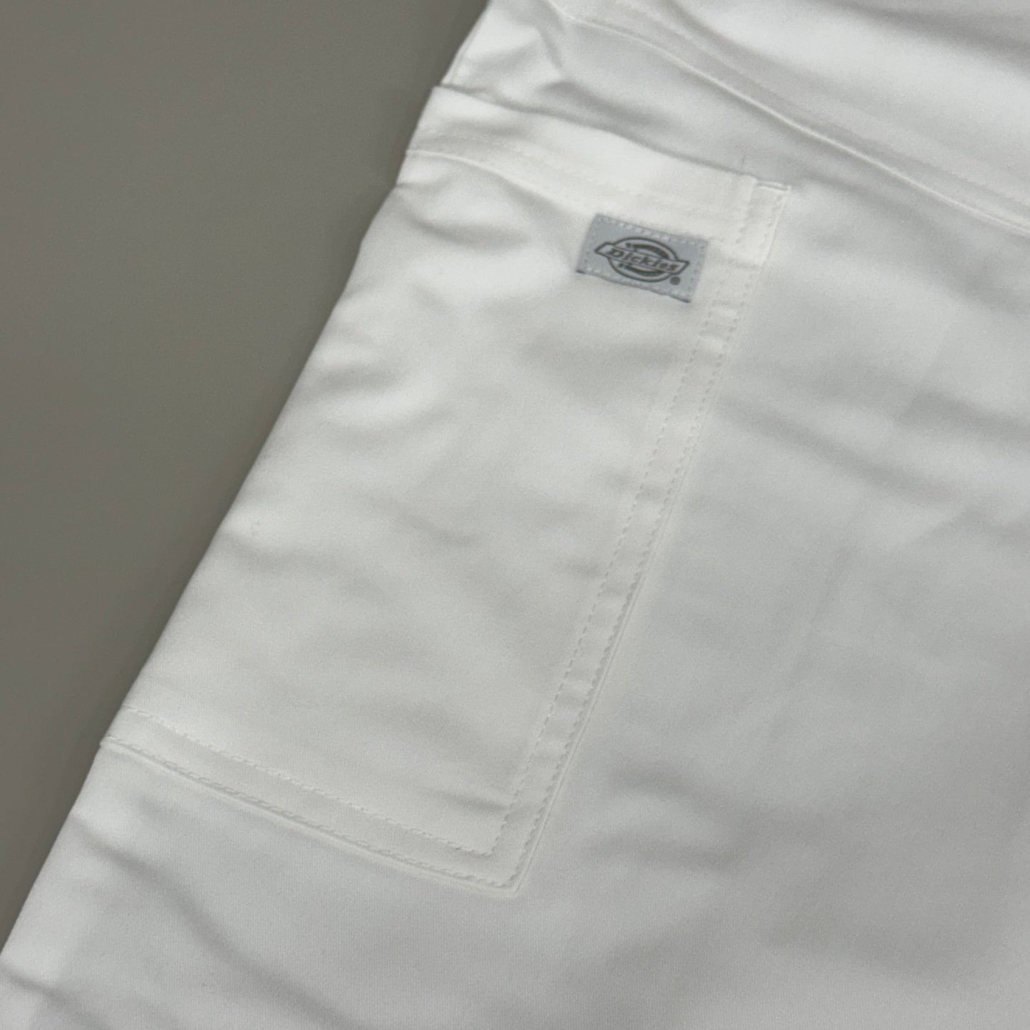 DICKIES Medical Mid Rise Pant Mock Fly 2-Way Stretch Women's SZ 2XL White DK135
