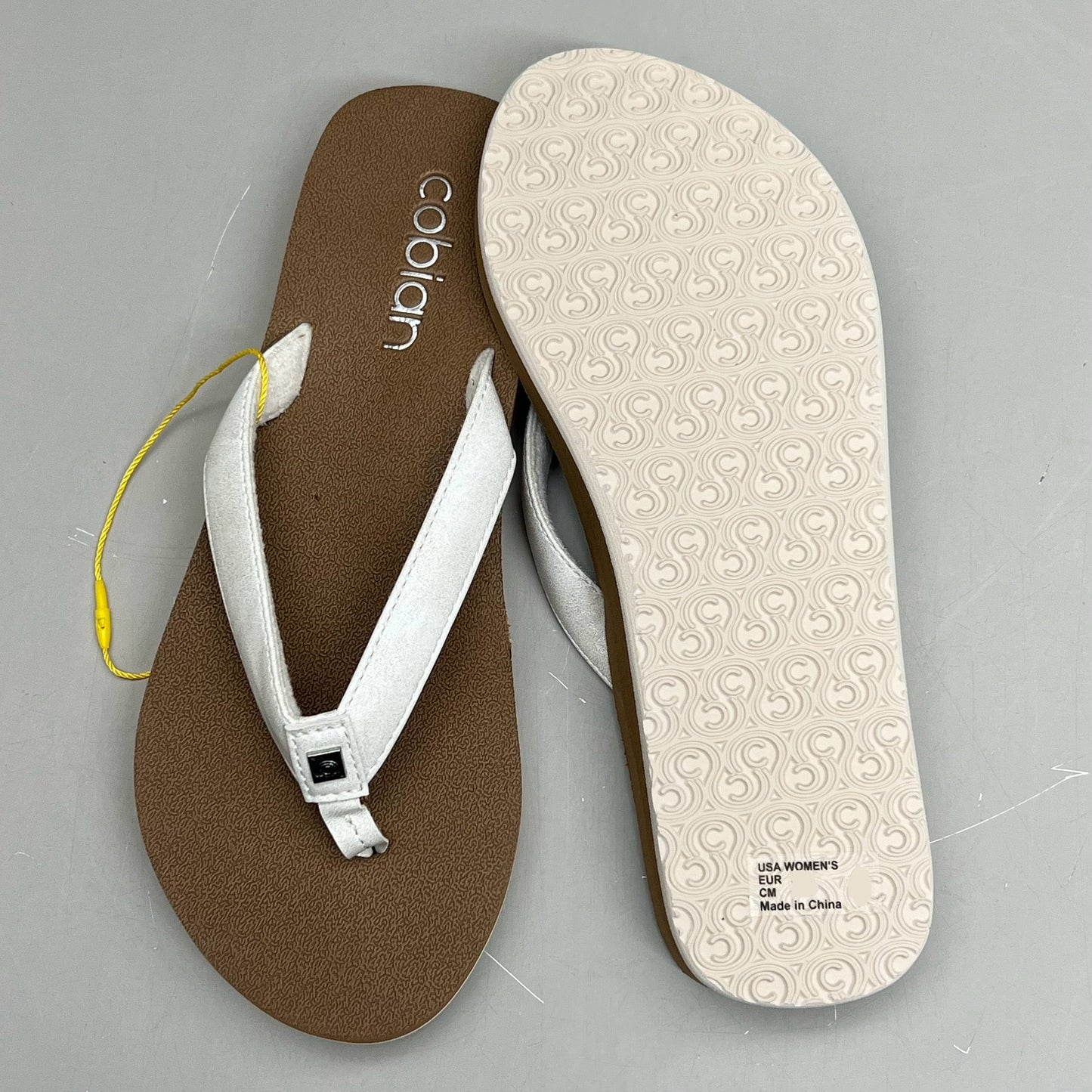 COBIAN Skinny Bounce Comfortable Synthetic Strap Women's Sz 6 White SKI25-110-06