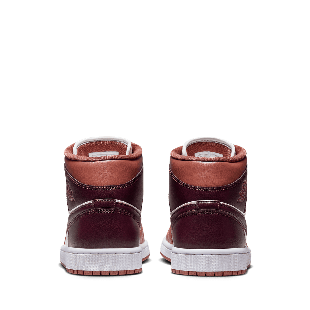 Jordan 1 Mid Dusty Peach Night Maroon New Size 7W / 5.5M