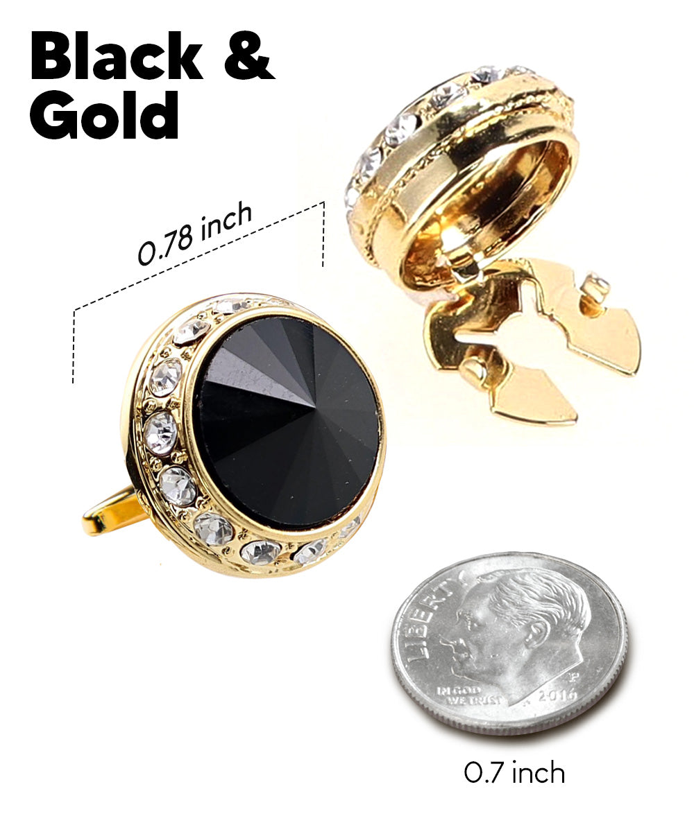Vittorio Vico Men's Crystal Colorstone Button Cover