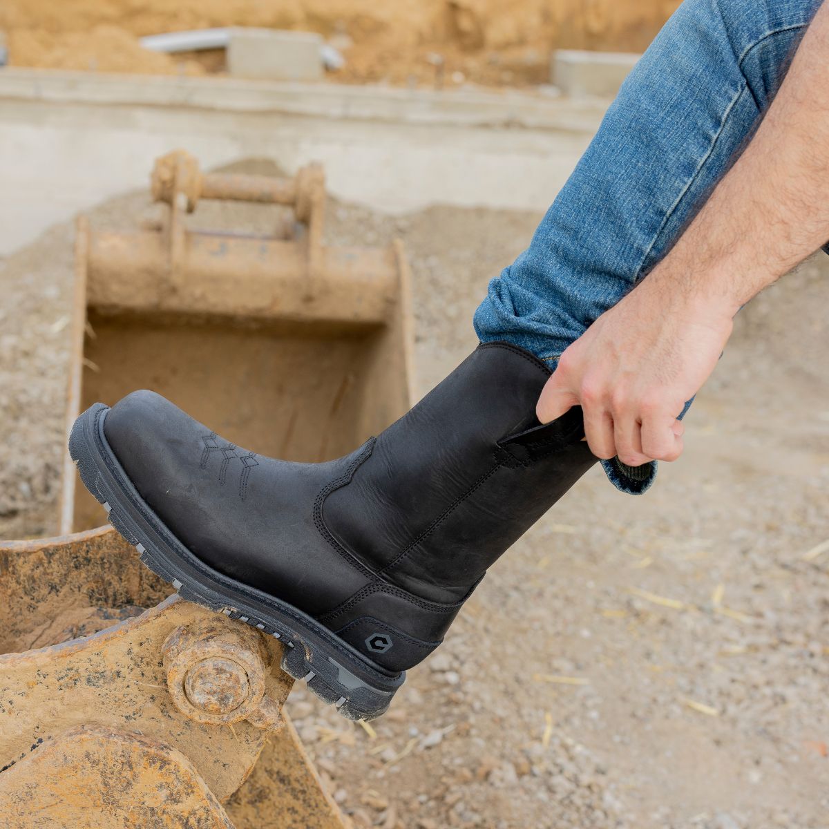 Boss 11” Western Composite Toe Leather Work Boot