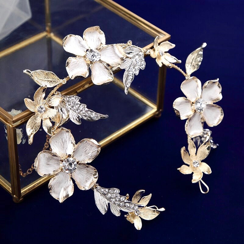 Sedona - Gold Crystal Bridal Headband