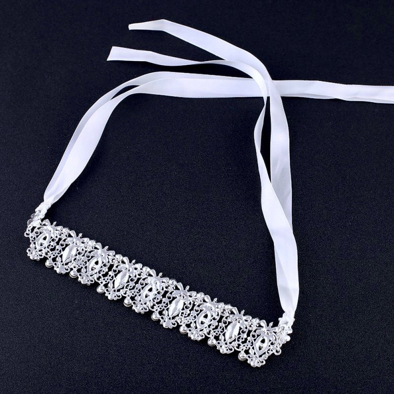 "Miriam" - Silver Crystal Bridal Headband