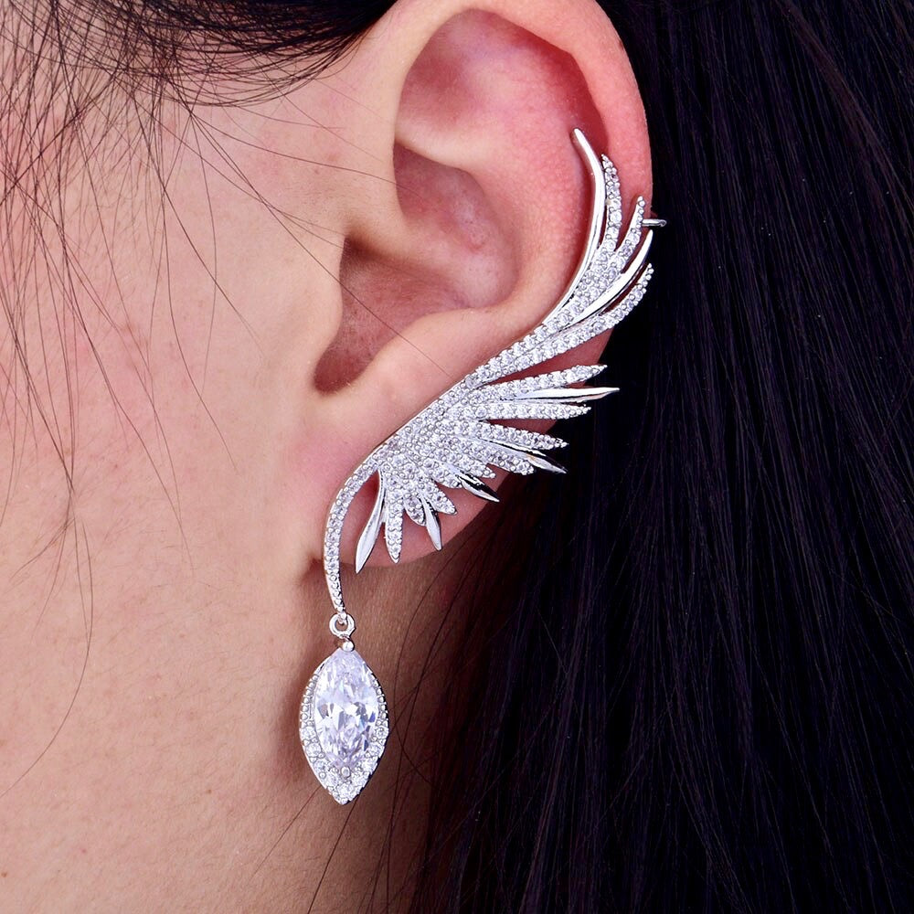 Catalina - Silver Cubic Zirconia Bridal Earrings