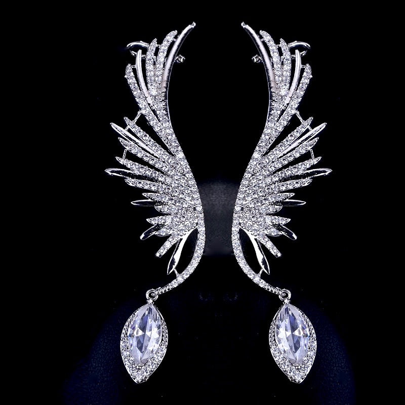Catalina - Silver Cubic Zirconia Bridal Earrings