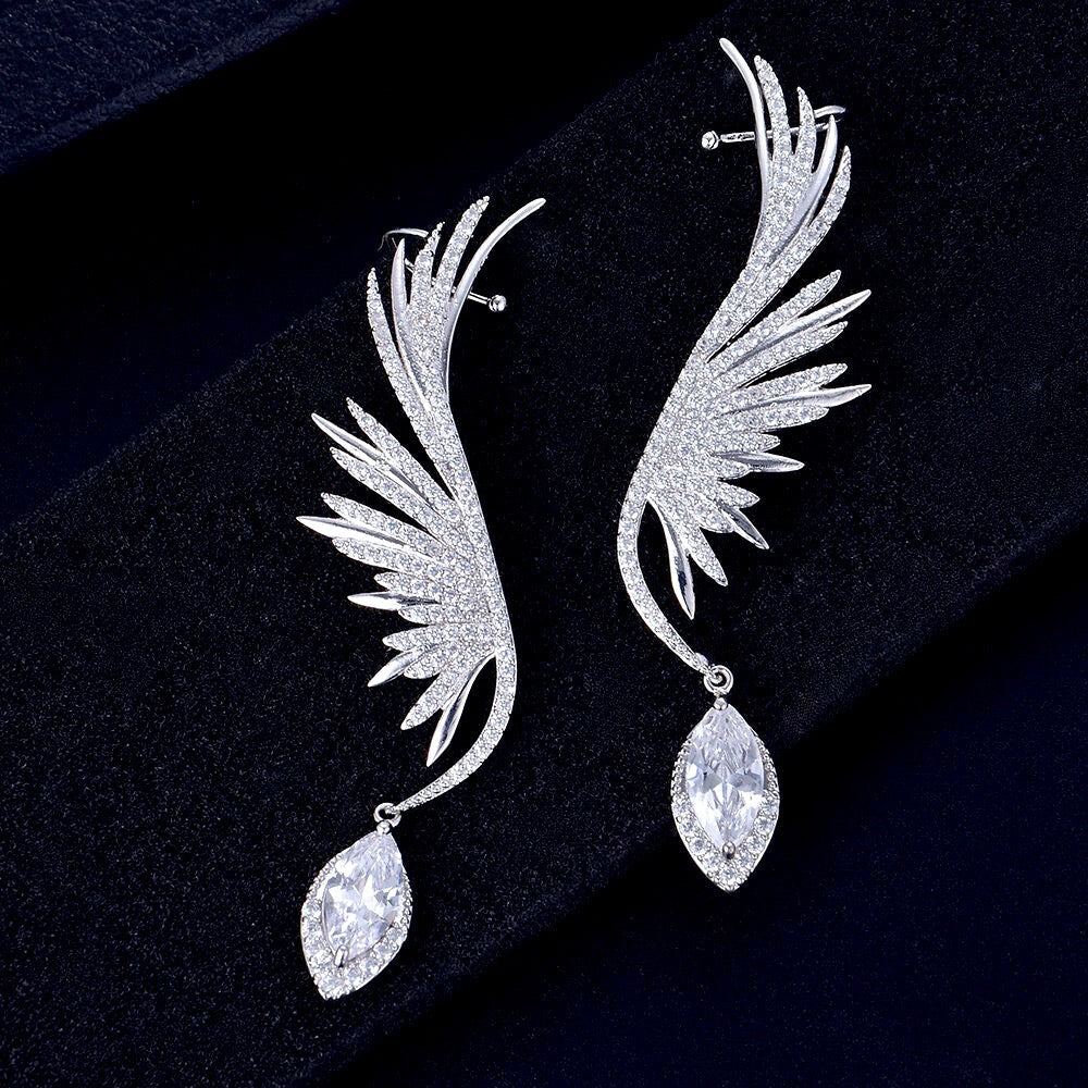 Catalina - Silver Cubic Zirconia Bridal Earrings