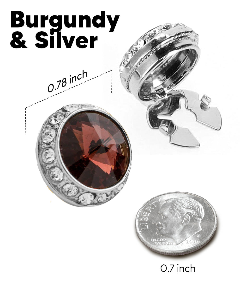 Vittorio Vico Men's Crystal Colorstone Button Cover