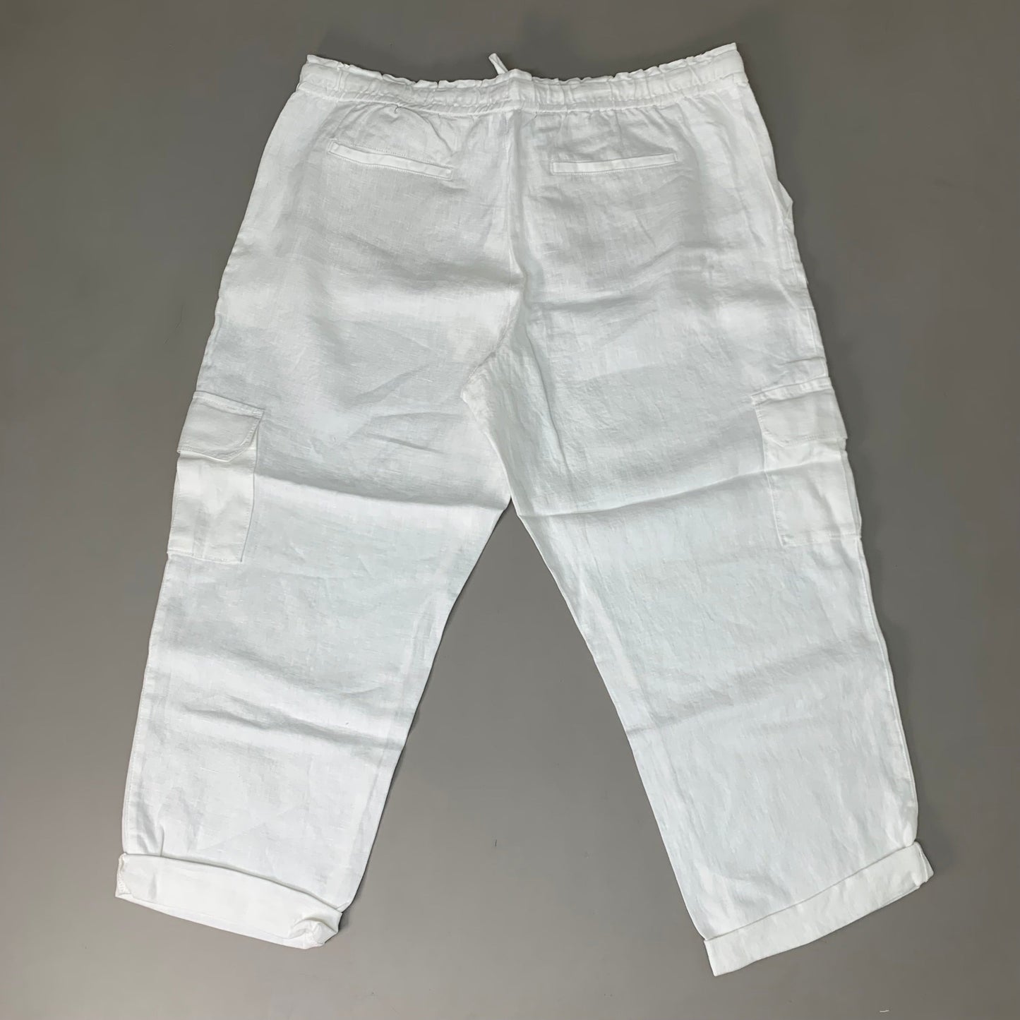 TOMMY BAHAMA Women's Palmbray Tapered Cargo Pant White Size L TW118698 (New)