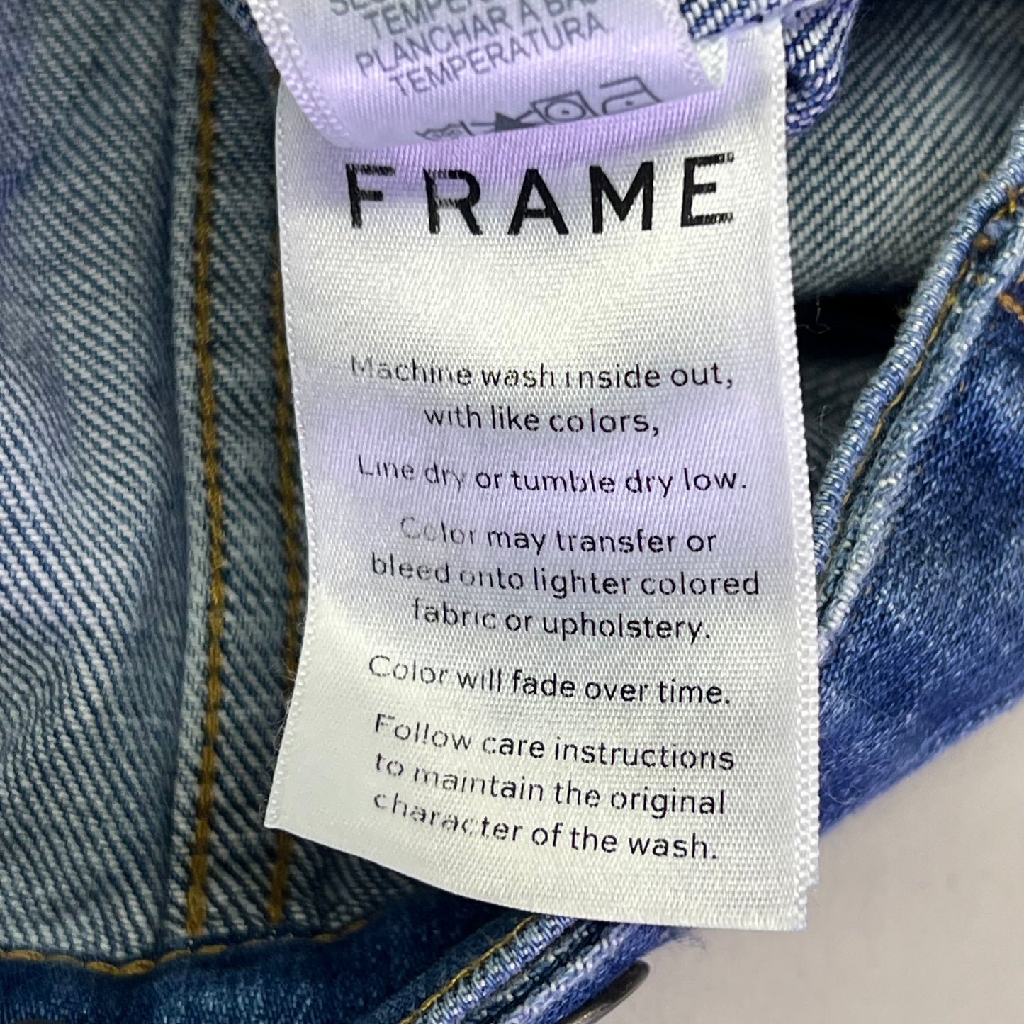 FRAME DENIM Button Cuffs Soft Jacket Women's Sz M Medium Blue Wash