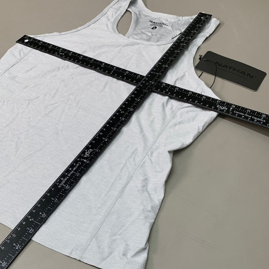 NATHAN Qualifier Tank Women's Sz M Grey Mist Heather NS51080-80124-M (New)