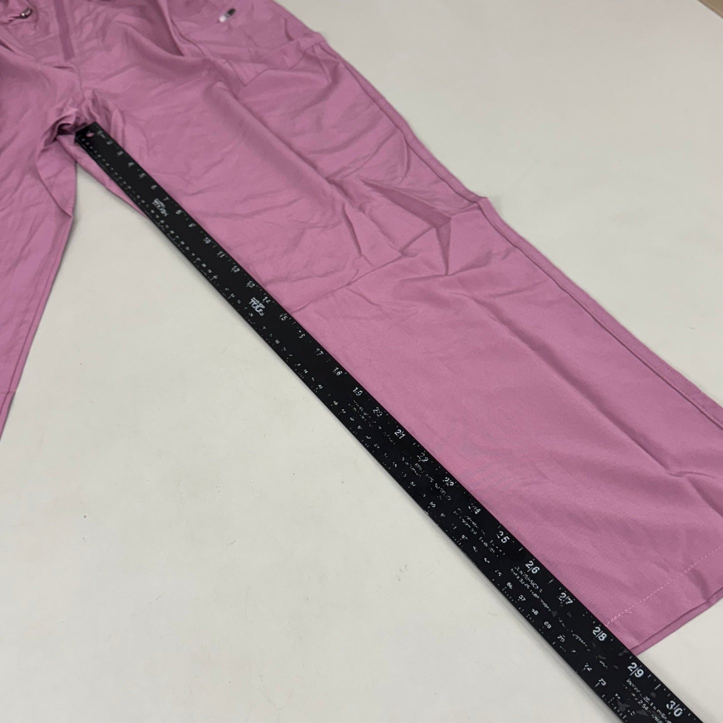 GREEN TOWN 4 Flex Scrubs Jumpsuit Cinch In Waist Women's Sz L Mauve GFX-023AST