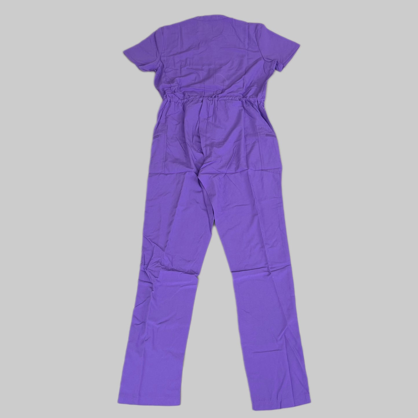GREEN TOWN 4 Flex Scrubs Jumpsuit Cinch In Waist Women's Sz L Ultra Violet GFX-023AST