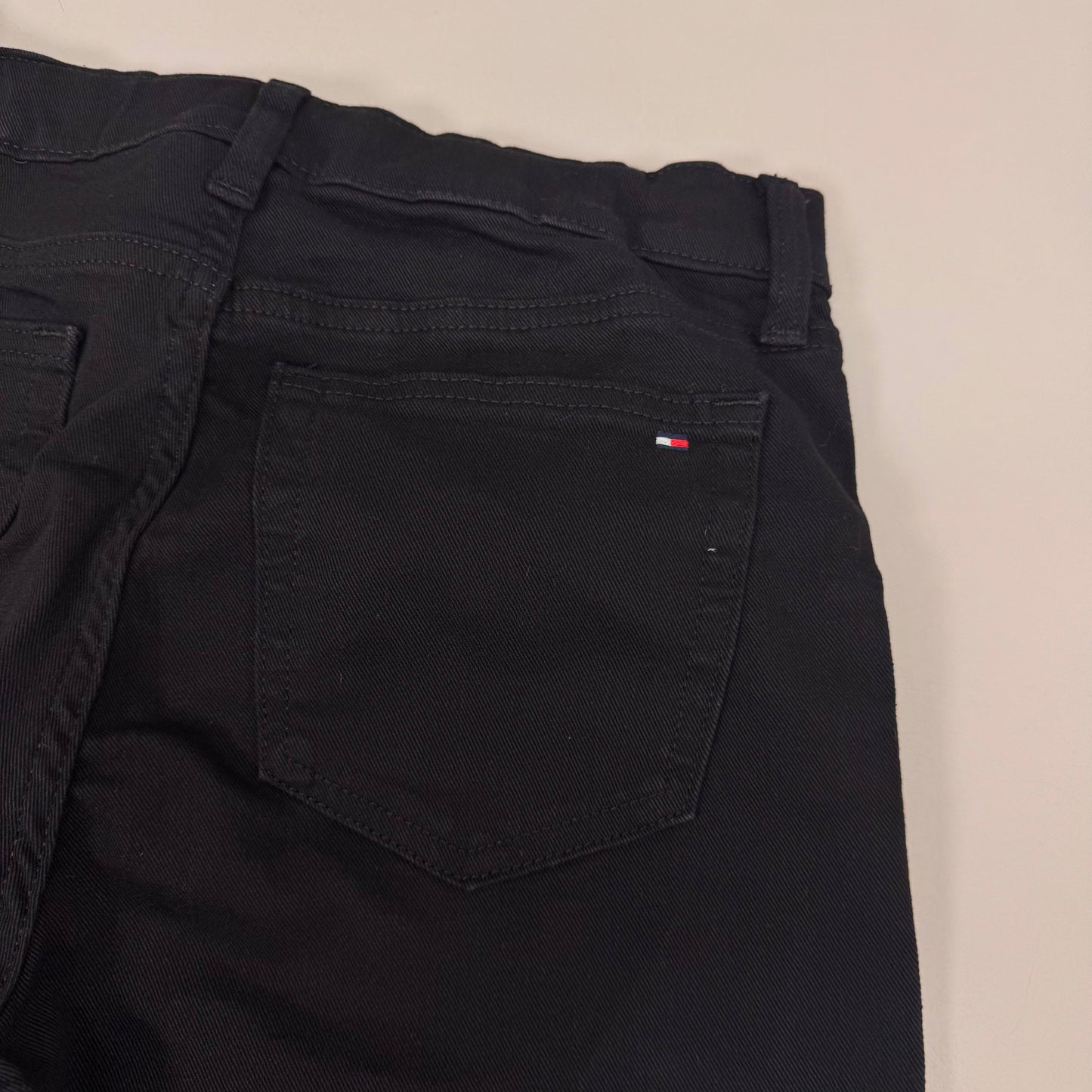 TOMMY HILFIGER JEANS Slim Bermuda Shorts Women's SZ 6 Waist 28 Black Magnet / Velcro Fly