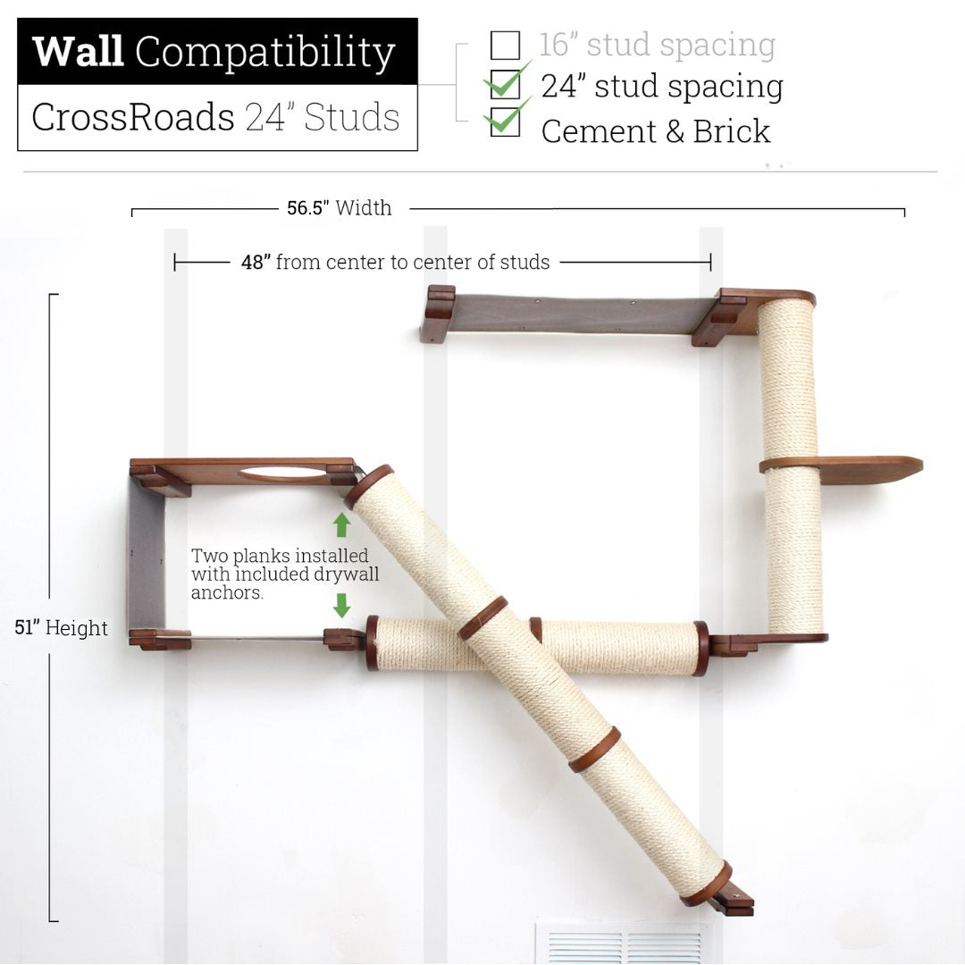 The Crossroads - Cat Wall Scratcher - Tree with Ramp