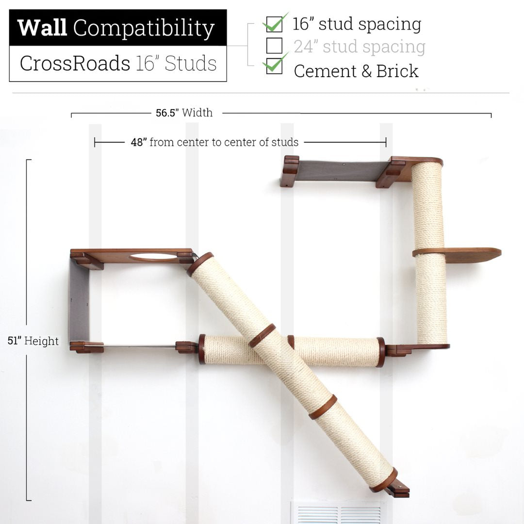 The Crossroads - Cat Wall Scratcher - Tree with Ramp