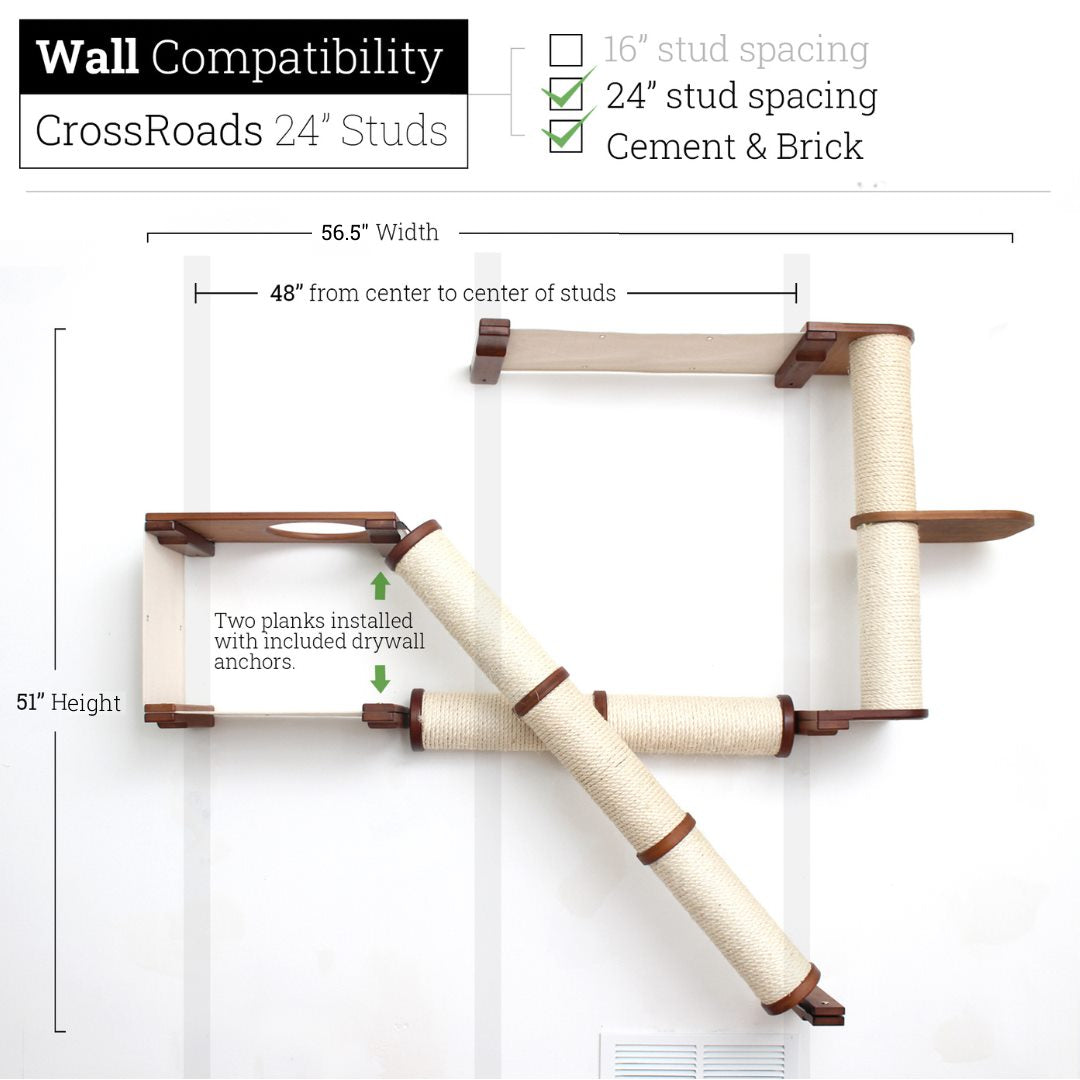The Crossroads - Cat Wall Scratcher - Tree with Ramp