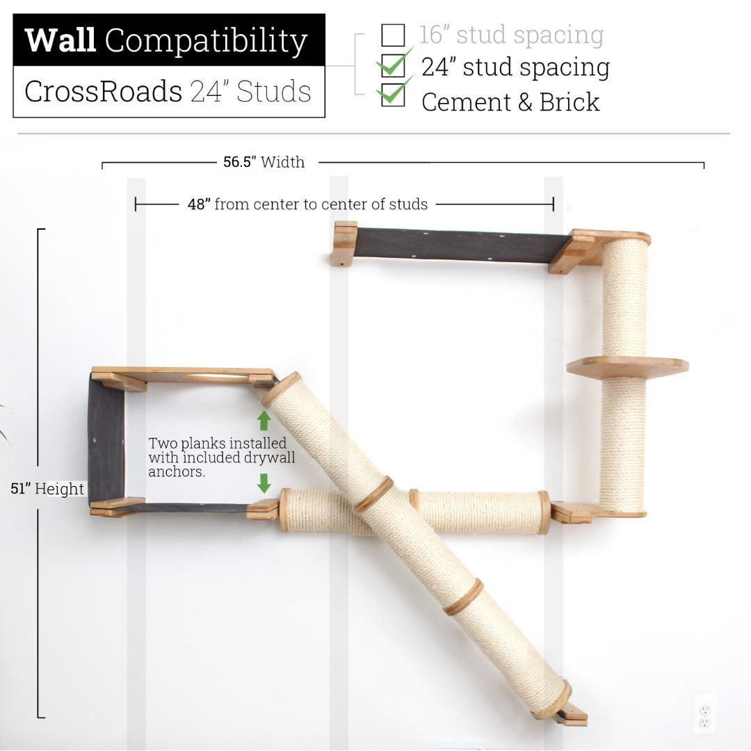 The Crossroads - Cat Wall Scratcher - Tree with Ramp