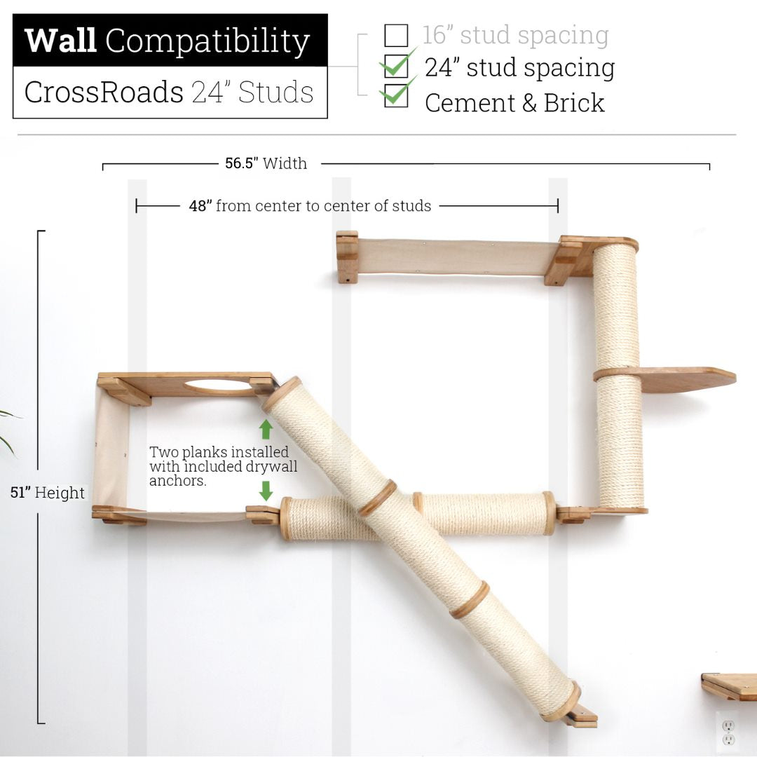 The Crossroads - Cat Wall Scratcher - Tree with Ramp
