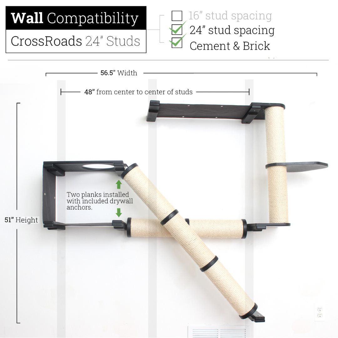 The Crossroads - Cat Wall Scratcher - Tree with Ramp