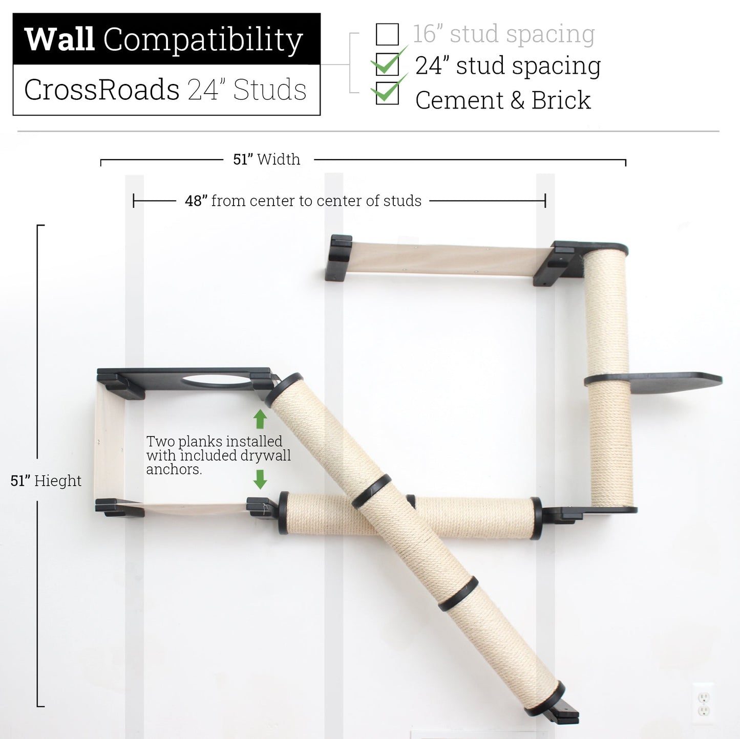 The Crossroads - Cat Wall Scratcher - Tree with Ramp