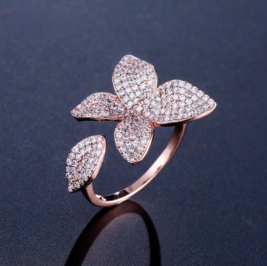 "Zinnia" - Cubic Zirconia Bridal Jewelry Set - Available in Silver, Rose Gold and Yellow Gold