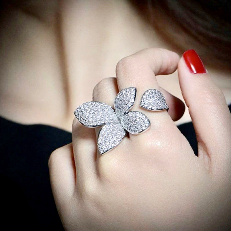 "Zinnia" - Cubic Zirconia Bridal Jewelry Set - Available in Silver, Rose Gold and Yellow Gold