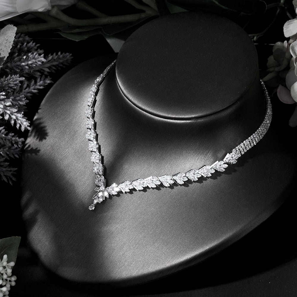 Seychelles - Silver Cubic Zirconia Bridal Three-Piece Jewelry Set