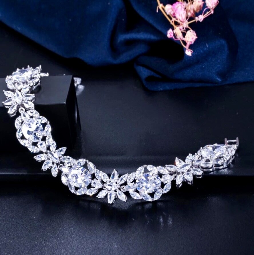 Elysia - Cubic Zirconia Bridal Bracelet