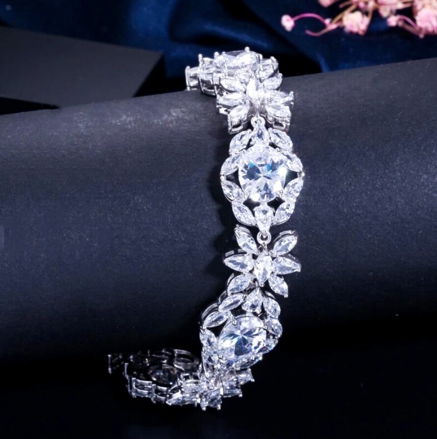 Elysia - Cubic Zirconia Bridal Bracelet