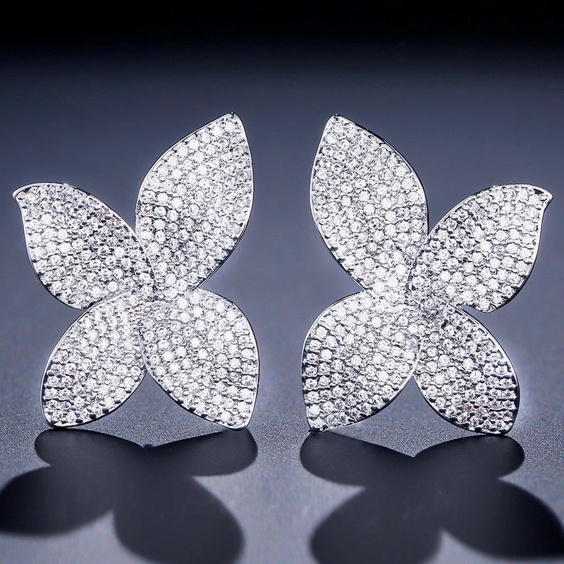 "Zinnia" - Cubic Zirconia Bridal Jewelry Set - Available in Silver, Rose Gold and Yellow Gold