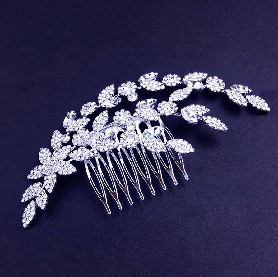 Gillian - Silver Cubic Zirconia Bridal Hair Comb