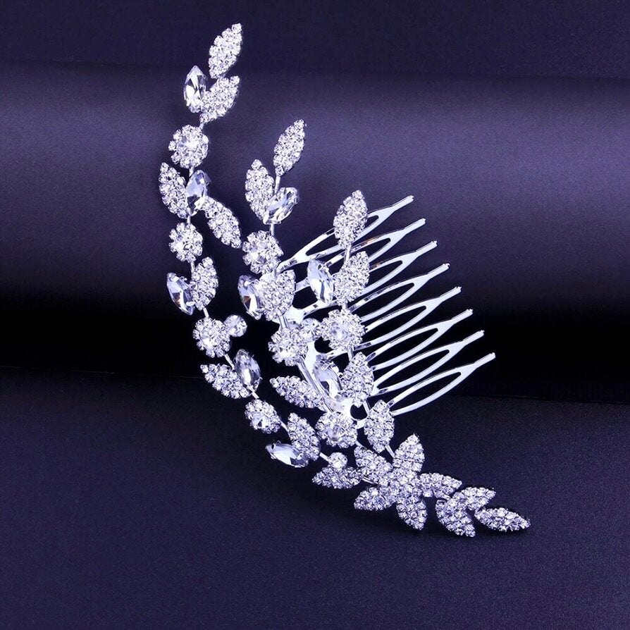 Gillian - Silver Cubic Zirconia Bridal Hair Comb