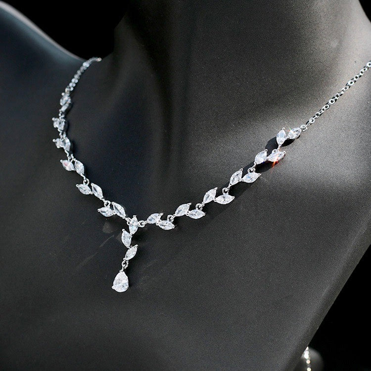 Ivelina - Silver Cubic Zirconia Bridal Jewelry Set