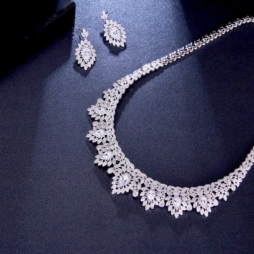 Emmy - 3-Piece Luxury Cubic Zirconia Bridal Jewelry Set