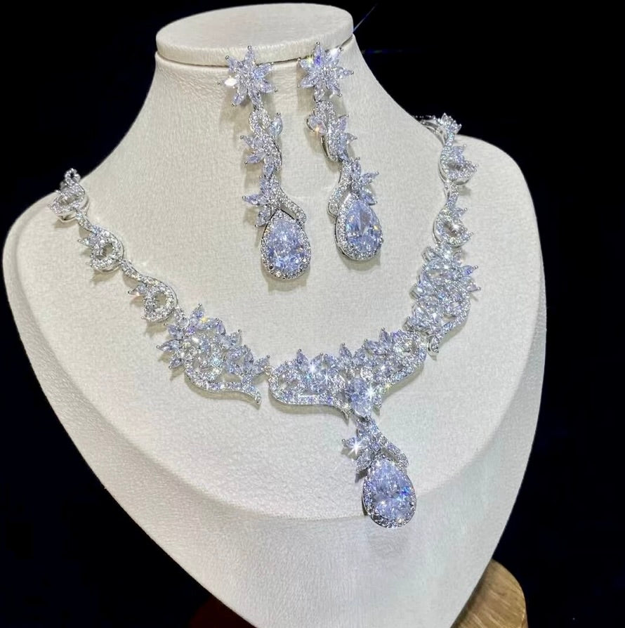 Odyssey - Silver Cubic Zirconia Bridal Jewelry Set