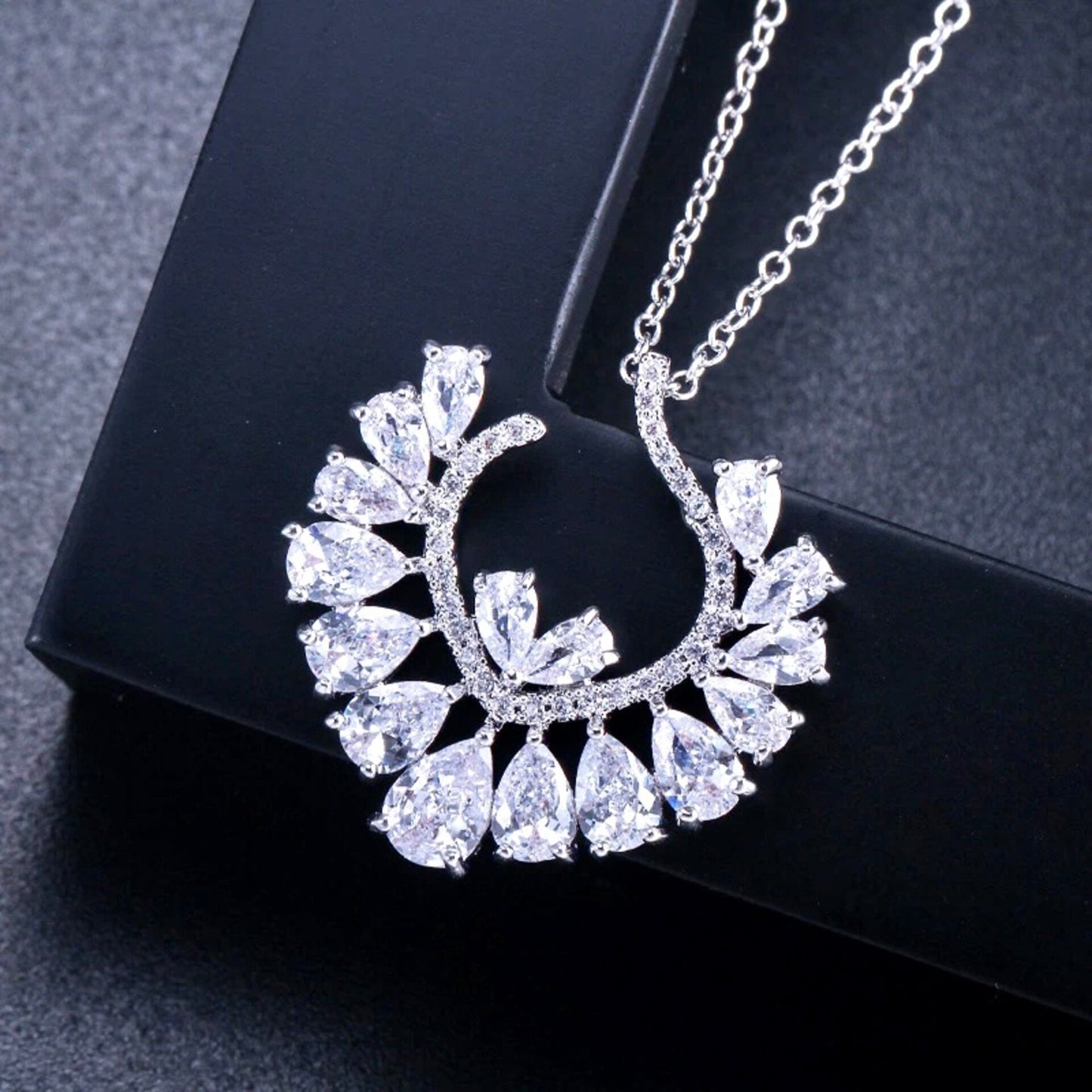 Sage - Silver Cubic Zirconia Bridal Jewelry Set