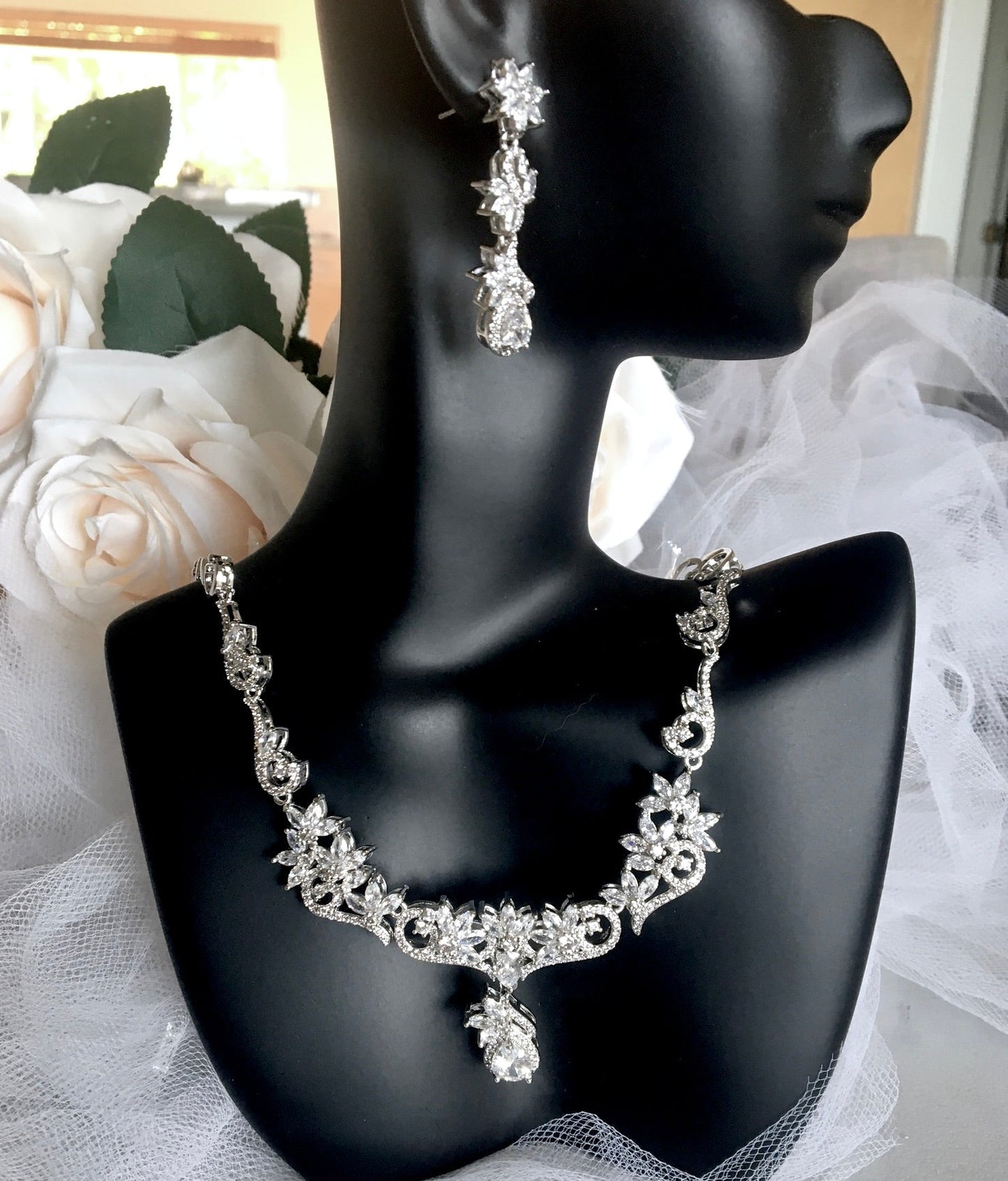 Odyssey - Silver Cubic Zirconia Bridal Jewelry Set