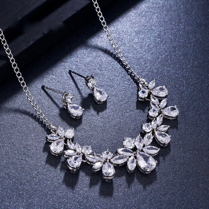 Shawna - Silver Cubic Zirconia Bridal Jewelry Set
