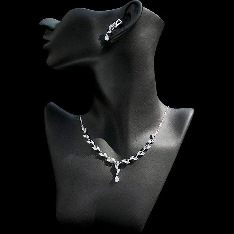 Ivelina - Silver Cubic Zirconia Bridal Jewelry Set