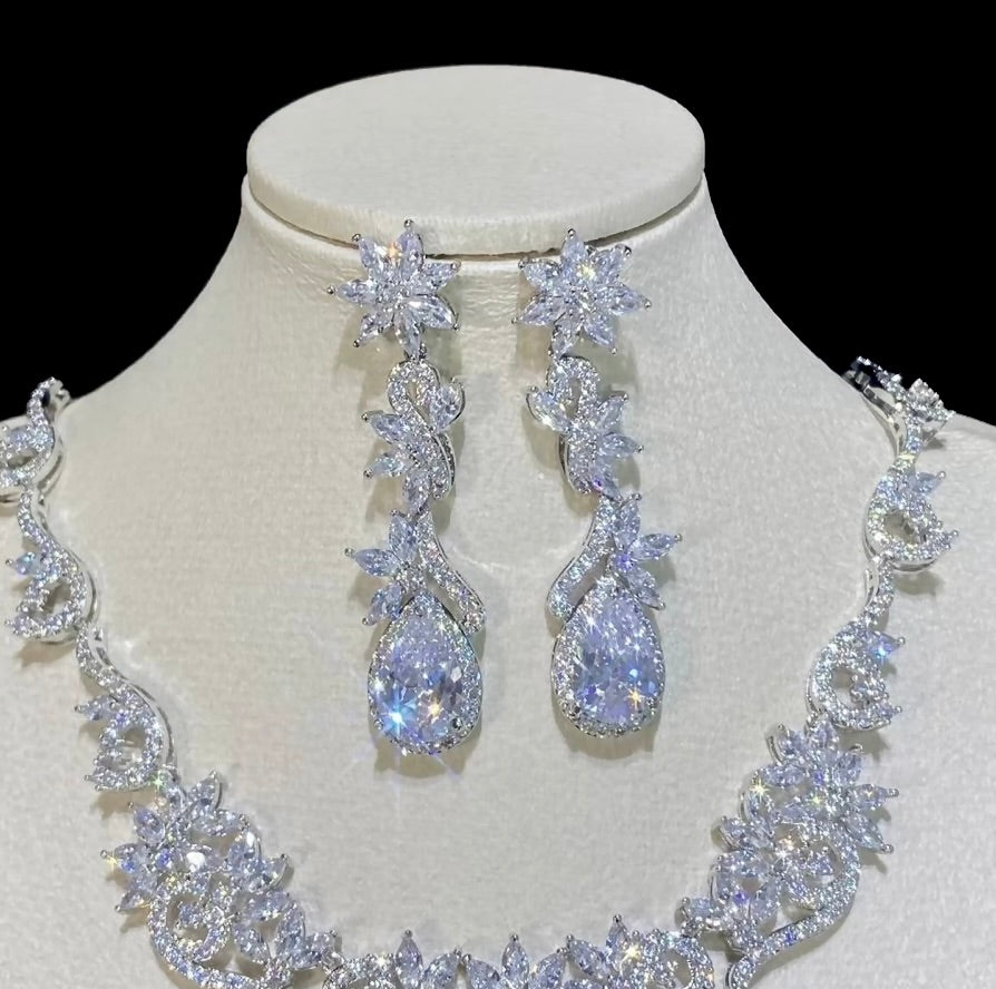 Odyssey - Silver Cubic Zirconia Bridal Jewelry Set